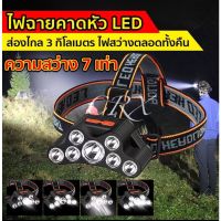 ส่งฟรี ?ลดแรง7ไฟ ไฟฉายคาดศีรษะ LED หมุนได้ แสงปรับได้4ระดับ แบบชาร์จไฟในตัว ไฟฉายคาดหัว ไฟฉายกันน้ำ แสงสีขาว ไฟ ไฟฉาย ไฟฉายคาดศรีษะ