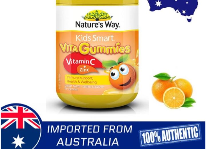 nature-s-way-kids-smart-vita-gummies-vitamin-c-zinc-วิตามินเด็ก-แบบเยลลี่-60-เม็ด
