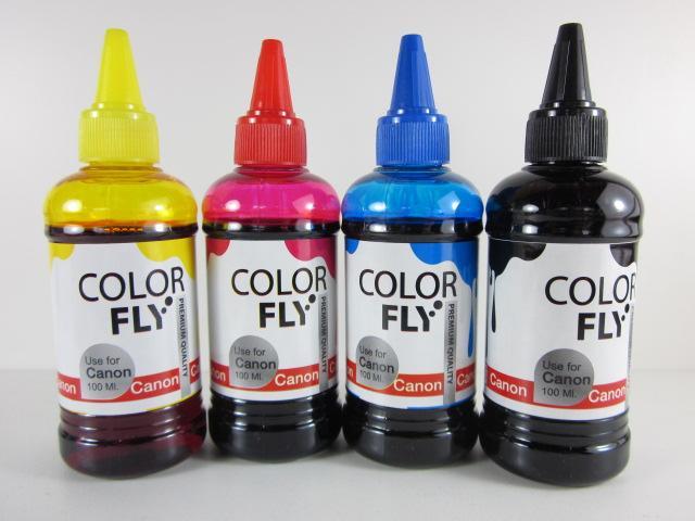 หมึกเติม 4 สี CANON  100ml. Color Fly