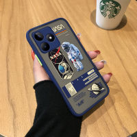 เคสสำหรับ Realme C53 Realme Narzo N53พื้นที่สร้างสรรค์นักบินอวกาศแห่งชาติมีน้ำค้างแข็งโปร่งใสเคสใส่โทรศัพท์กล้องคลุมทั้งหมดเคสป้องกัน