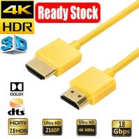 สายอัลตร้าสลิม HDMI อย่างเป็นทางการ36AWG 4K HDMI สายเคเบิล2.0กับ ARC CEC HDMI 2.0สายเคเบิ้ลอีเธอร์เน็ต HDMI สำหรับ PS5 Xbox Series X PS4 Pro HDTV