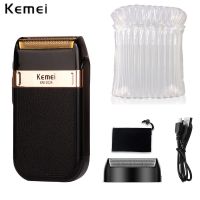 Kemei เครื่องโกนหนวดไฟฟ้า KM-2024แบบชาร์จไฟได้สำหรับผู้ชายเครามีดโกนล้างได้เครื่องโกนหนวดปัตตาเลี่ยนหัวล้าน