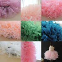 1 YARD Organza Tulle จีบ Frills Ruffle Lace Trim สำหรับ Fringe งานแต่งงานชุด Applique ตกแต่งพู่ผ้าเย็บผ้าวัสดุ-sdgerte