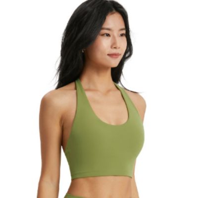 ♟⊙ Hoppe Fumeng Halter Push Up Sport Running Bra With Padded