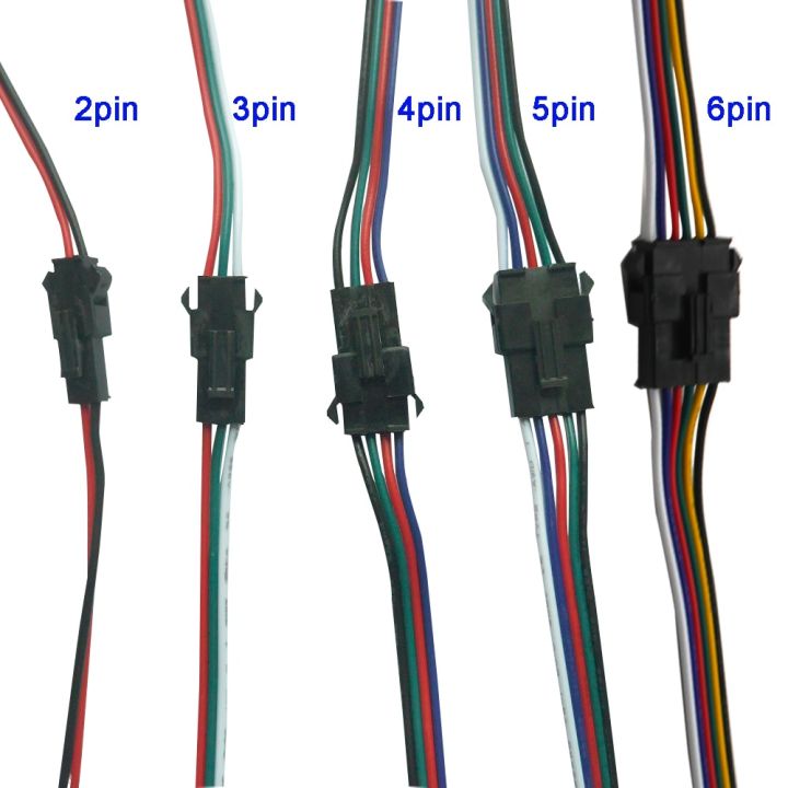 support-muaz-electronics-bd-50คู่-100คู่3pin-4pin-5pin-jst-ขั้วต่อไฟแอลอีดีตัวผู้และคอนเนคเตอร์ตัวเมียสำหรับ-rgb-rgbw-rgbww-3528-5050-smd-เทปแถบ-led