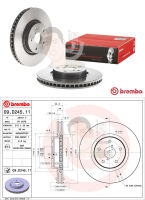 09 D245 11 จานเบรค ล้อ F (ยี่ห้อ BREMBO) รุ่น Std SUBARU Levorg 1.6T,WRX VAG ปี2015-&amp;gt;,Outback (BS) ปี2014-&amp;gt;