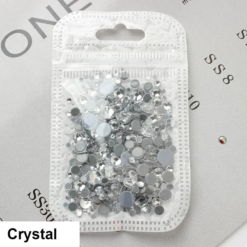 Hot fix Rhinestones Iron On Rhinestones For Clothes High Quality 500pcs SS6  SS10 SS16 SS20 SS30 Crystal AB Hot back Glass Stone