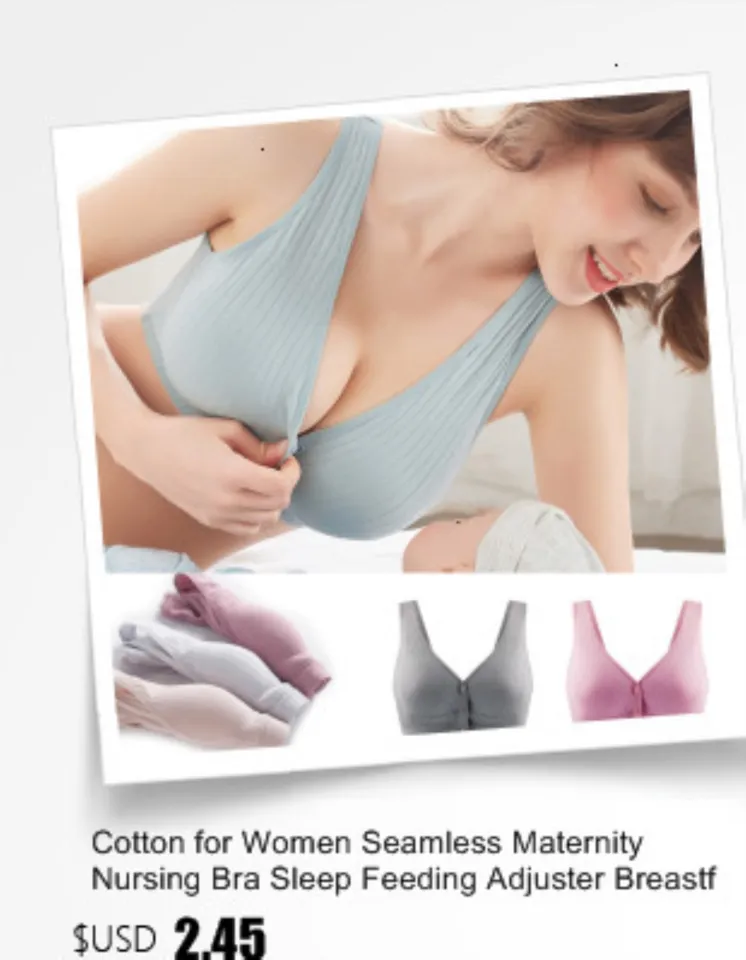 Woman Sexy Pregnant Nursing Bra Cotton Sleep Nursing Feeding Pregnant  Breastfeeding Bras