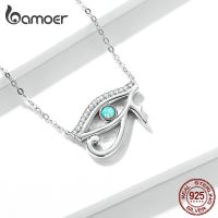 Bamoer 925 silver Necklace eye pendant with Opal fashion jewellery Gifts For WomenTH