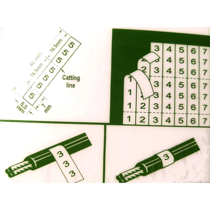 Wire Marker Book Self Adhesive for ELectrical Cable,LAN Cable, Power