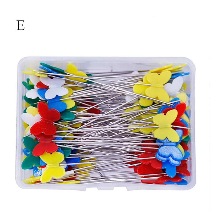 50PCS/box Stainless Steel Color Button Needle Pins Head Flat-head Sewing  Pins DIY Clothing Fabric Dressmaking Sewing Supplies