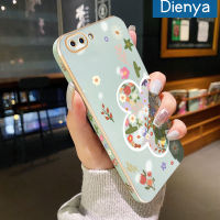 เคส Dienya สำหรับ OPPO A5 2018 A3s เคส C1 Realme A12E ลายการ์ตูนน่ารักสวยงามและมีสีสันดอกไม้ลวดลายนิ่มหรูหราชุบกันกระแทกขอบสี่เหลี่ยมเคสมือถือเคสซิลิโคนฝาหลังแบบเต็มเคสกันกระแทกกล้อง