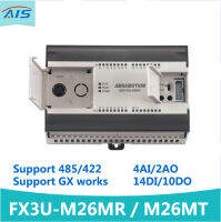 FX3U-M26MR Amsamotion M26MT ทรานซิสเตอร์อะนาล็อกสำหรับ Mitsubishi PLC 4AI/2AO 16DI/10DO MODBUS