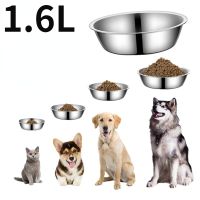 0.2-1.6L Large Capacity Stainless Steel Pet Dog Cat Bowls for Small Medium Large Dogs Feeder Feeding Water Bowl Food Container