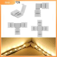 LIXIA 1/5/10PCS ใหม่ คลิปต่อ Coupler มุม PCB 4Pin ขั้วต่อ LED Strip 10mm