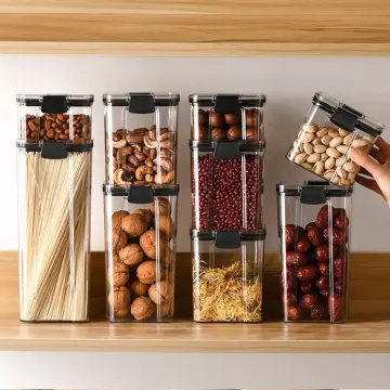 Baking Supplies Organizer Leak-proof Transparent Food Storage Jars Organize  Kitchen Pantry with Containers 460ml to 1800ml Sizes - AliExpress