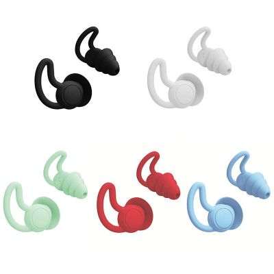 ；。‘【； Reusable Noise Cancelling Ear Plugs Silicone Touch Earplugs Sleep Swim Water Proof Touch Ear Buds