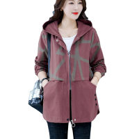 Womens Hooded Jackets 2021 Spring Autumn Causal Windbreaker Famale Jackets Basic Coats Zipper Jackets Outwear Plus Size 5XL