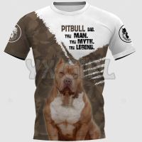 2023 new arrive- xzx180305   Pitbull Dad  3D All Over Printed T Shirts Funny Dog Tee Tops shirts Unisex