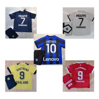 2022-23 Season Paris Mbappe Jersey Kids Top and Shorts One Set Boys Girls Football Clothes Summer