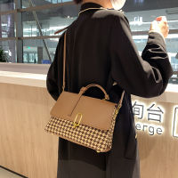 Houndstooth Designer Small PU Leather Crossbody Bags with Short Handle for Women 2021 hit Lady Shoulder Purses and Handbags