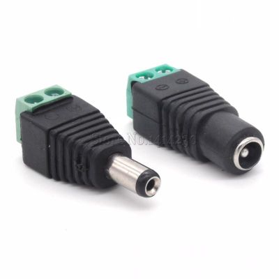 1Pair CCTV Cameras 2.1 x 5.5 5.5*2.1mm Male Female DC Power Plug Jack Adapter Connector Plug  Wires Leads Adapters
