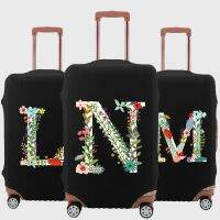 26 Alphabetic Flower Print Luggage Cover Traveling Carry-on Suitcase Case Protective Cover Fits 18 -32 Inch Travel Accessories