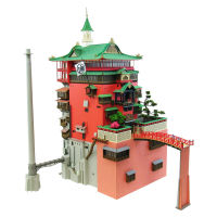 Spirited Away Uraya Bathhouse 3D กระดาษประกอบ Papercraft ปริศนาการศึกษาของเล่นเด็กอะนิเมะ Totoro วันเกิด Gift