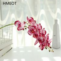 Large 3D 11/7 Heads Pvc Artificial Flower Orchid Phalaenopsis Potted Plants Landscaping Wedding Floral Arrangement Home Decor