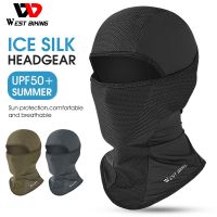 WEST BIKING Summer Cycling Balaclava Ice Silk Cooling Breathable Full Face Caps Sun UV Protection Bicycle Fishing Sport Hats Men