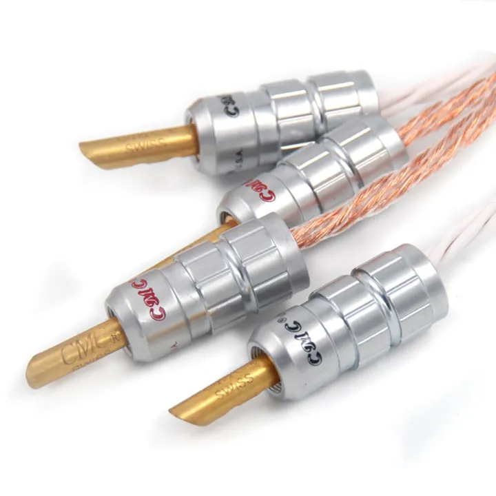 Pair 4TC Multiple twist cable OCC pure copper speaker cable with cmc