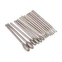 【CW】 14Pcs/1set Oval Grinding Burrs Bits 2.35mm Shank Stone Carving Polishing Engraving Tools