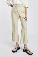 ESPADA กางเกงเอวสูงทรงบู้ทคัท ผู้หญิง สีกากี | High Waist Bootcut Trousers | 04732