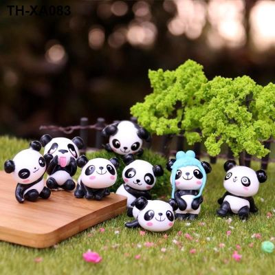 baby panda bear lie prone to cake decoration micro assembly doll furnishing articles