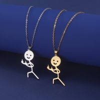 Funny Graffiti Necklace Simple Pendant Necklace Men Women Hipster Fashion Versatile Halloween Personalized Necklace Fashion Chain Necklaces