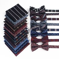 Polyester yarn-dyed jacquard formal assembly ornaments casual party factory direct supply suit pocket towel bow tie Boys Clothing