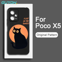 Guyon ซิลิโคนเหลวกันกระแทกลายแมวเคสนิ่มสำหรับ  เสค Xiaomi Poco X5 Pro