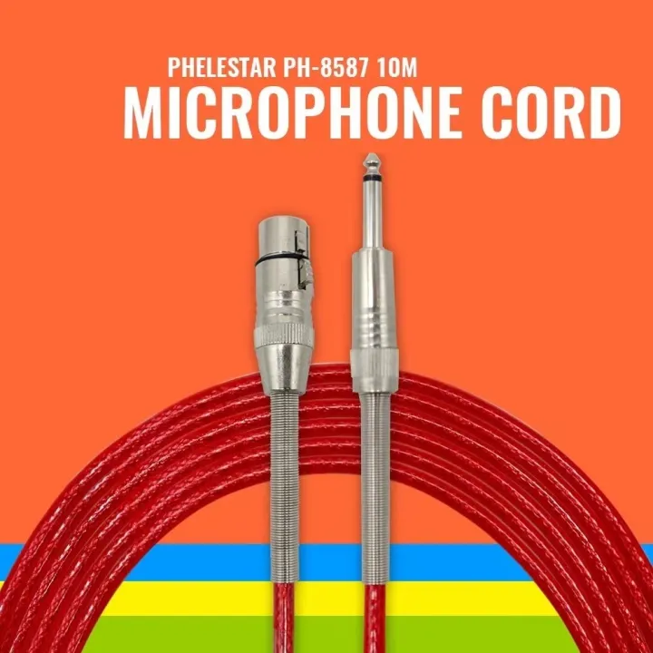 PHELESTAR 10M Colorful Quality Heavy Duty Short and Long Spring Microphone Wire Cable Lazada PH