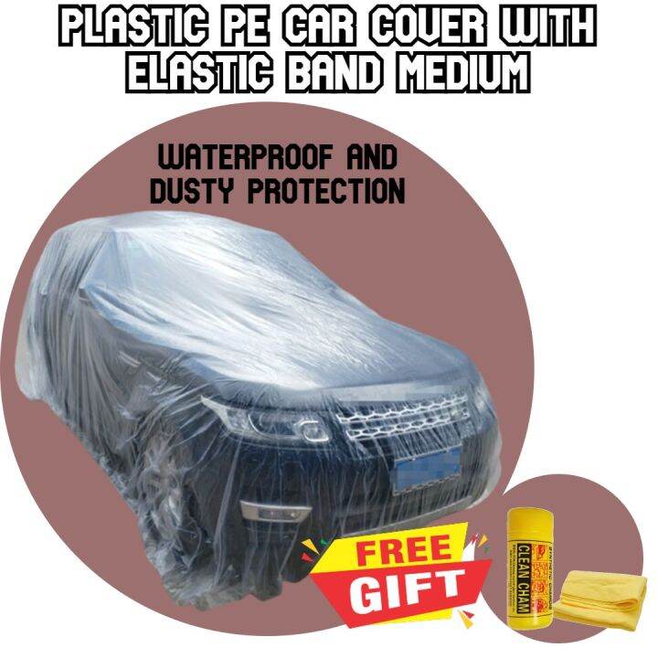 Mitsubishi Montero Sport Car Cover Plastic PE Car Cover with Elastic