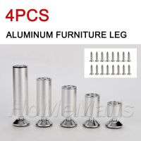 4pcs Aluminum Alloy Furniture Legs Metal Adjustable Furniture Feet As Replacement for Sofa Table Cabinet TV Stand Wardrobe Legs Furniture Protectors R