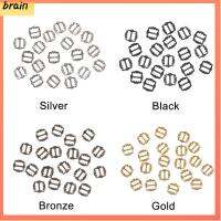 BRAIN 20/40pcs ใหม่ล่าสุด Mini Ultra-small 4 สี ปุ่มเข็มขัดลาย หัวเข็มขัดไตรไกลด์ อุปกรณ์เสริมกระเป๋าตุ๊กตา หัวเข็มขัดตุ๊กตา DIY