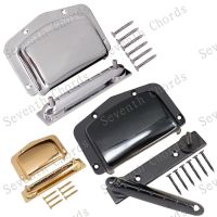 WK-A Set 6 String Saddle Adjustable Fixed Guitar Bridge and Bridge Cover Protector - Chrome and Black &amp; Gold for choose