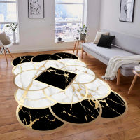 Irregular Gold Edge Cars for Living Room Home Decoration Kids Bedroom Cars Non-slip Large Size Area Rug Washable Floor Mat