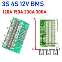 3S 4S 12V 120A 230A 150A 300A BMS Lifepo4 Li-Ion มีความสมดุลแผ่นป้องกันแบตเตอรี่ลิเธียมวงจรสตาร์ทรถยนต์อินเวอร์เตอร์ RV สูง