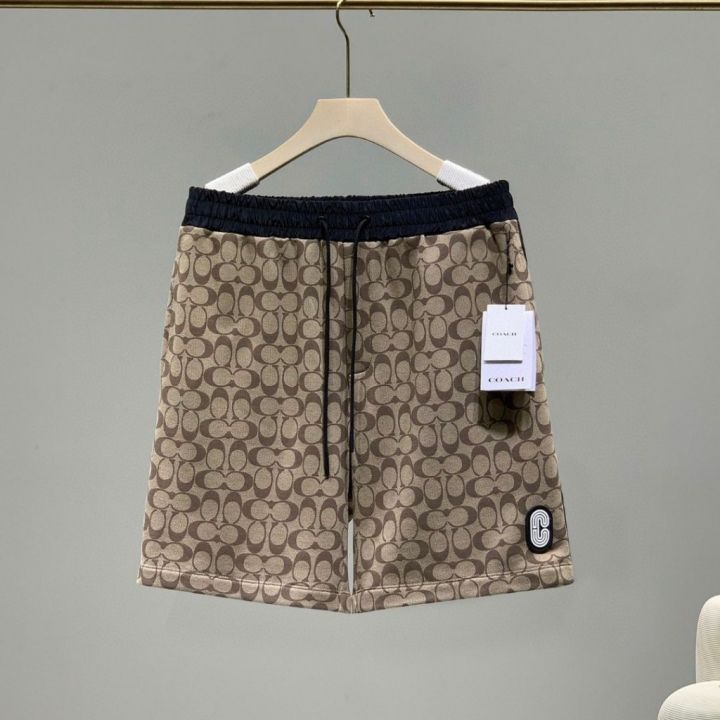 coach-2023-summer-new-couple-presbyopic-printed-retro-casual-shorts