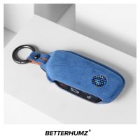 Alcantara For BMW I7 X7 G07 LCI Ix I20 X1 U11 7 Series G70 G09 XM U06 G81 M3 Smart Remote Key Case Protect Cover Car Accessories