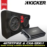 ชุดโปรพิเศษ!! : ชุดตู้ซับสำเร็จรูปติดรถยนต์ KICKER รุ่น TRTP102 พร้อมแอมป์คลาสดี CXA1200.1 แอมป์รถยนต์สำหรับขับซับวูฟเฟอร์ 2400 วัตต์