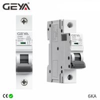 GEYA GYM9 1P MCB ราง Din 220V 400V 6A-63A เบรกเกอร์ประเภท AC ทำลายความสามารถในการปิด6KA