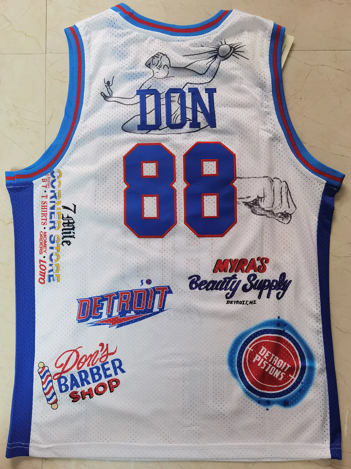 big sean x detroit pistons swingman jersey