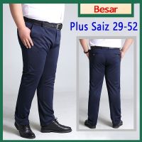 COD ♣ CUZ81VG V SHOP Seluar Panjang Lelaki Seluar Perniagaan Saiz Besar 29-52 Mens Plus Size Business Formal Pants Straight Cutting Stretchablen Large Size